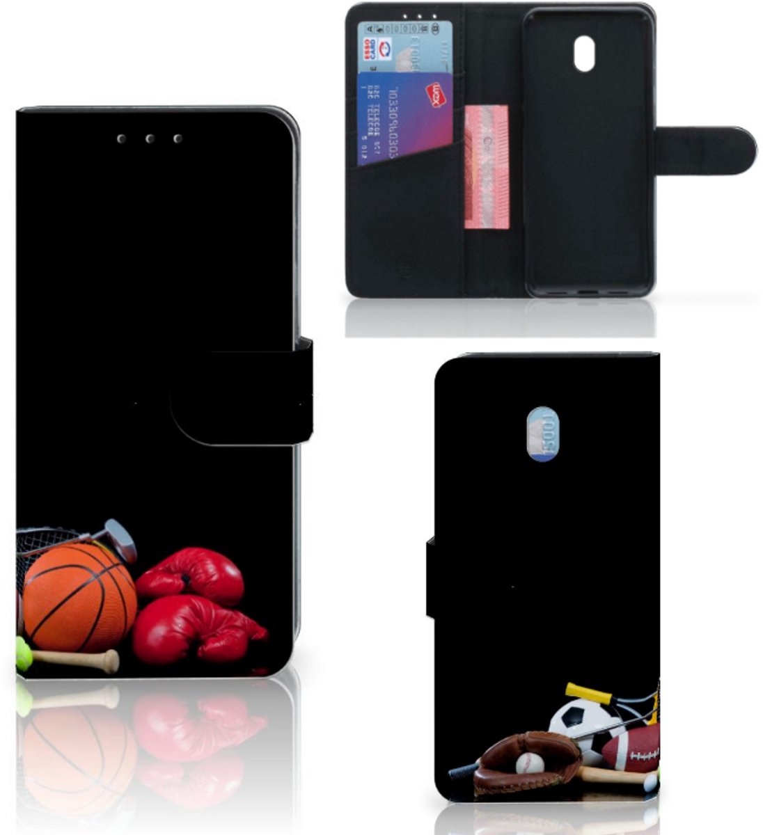 Boekhoesje voor Xiaomi Redmi 8A Wallet Case met Pasjes Sports