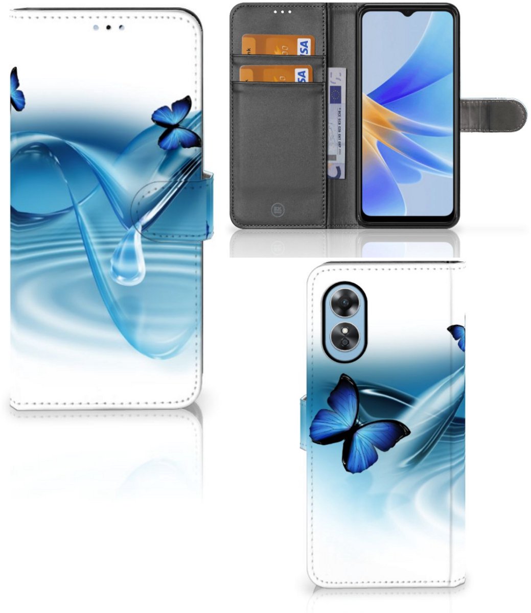 OPPO A17 Telefoonhoesje met Pasjes Vlinders