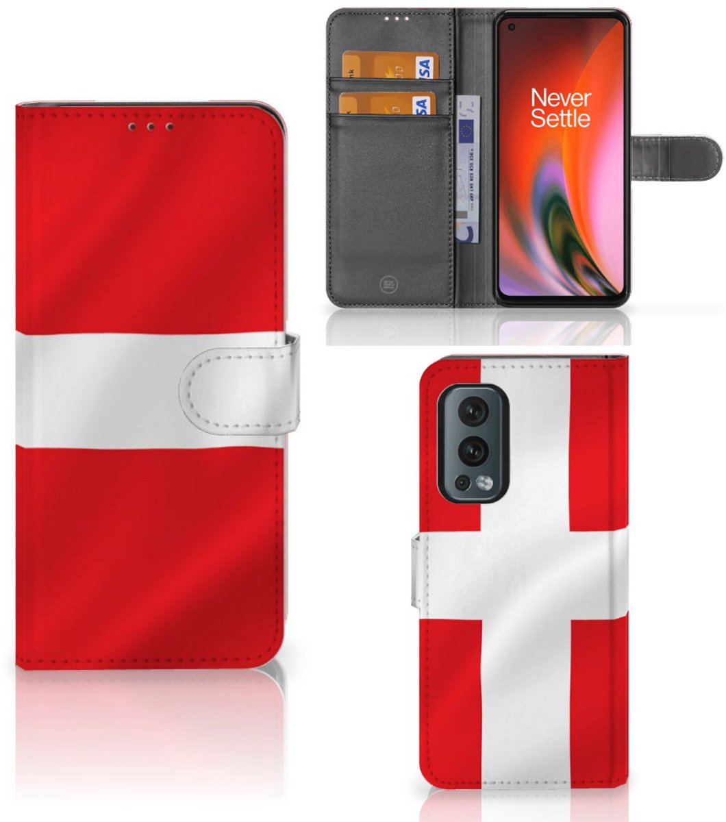 Book Case voor OnePlus Nord 2 5G Bookstyle Case Denemarken