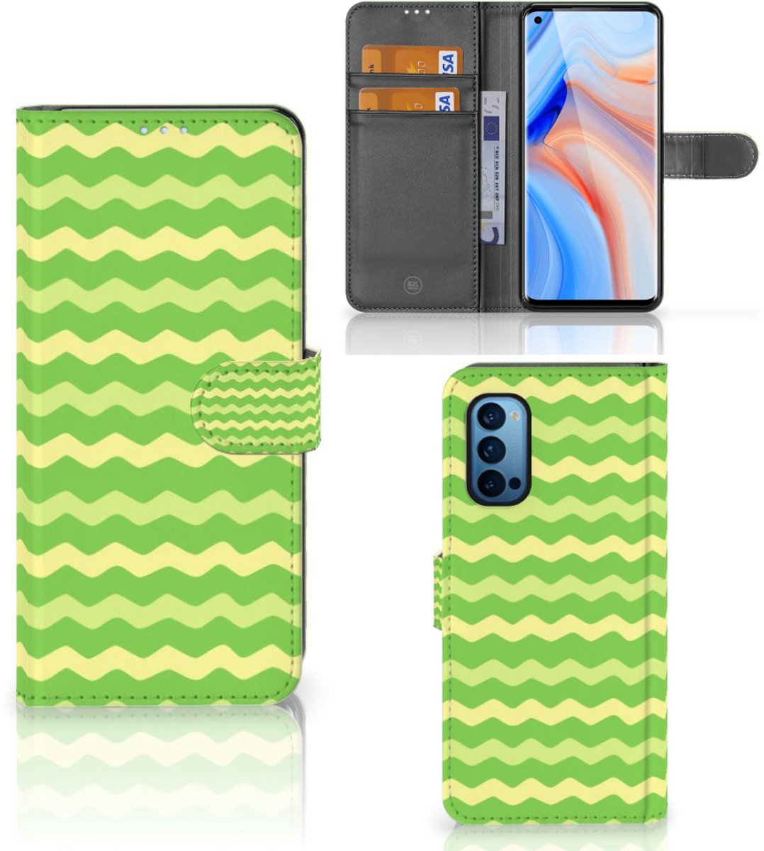 OPPO Reno 4 Pro 5G Telefoon Hoesje Waves Green