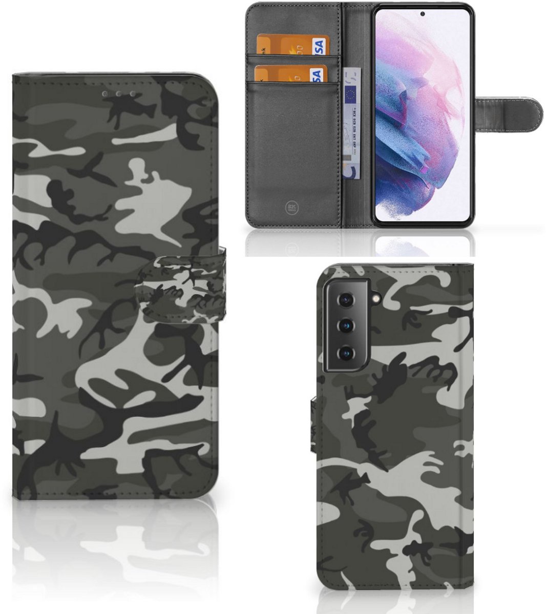 Samsung Galaxy S21 Plus Telefoon Hoesje Army Light
