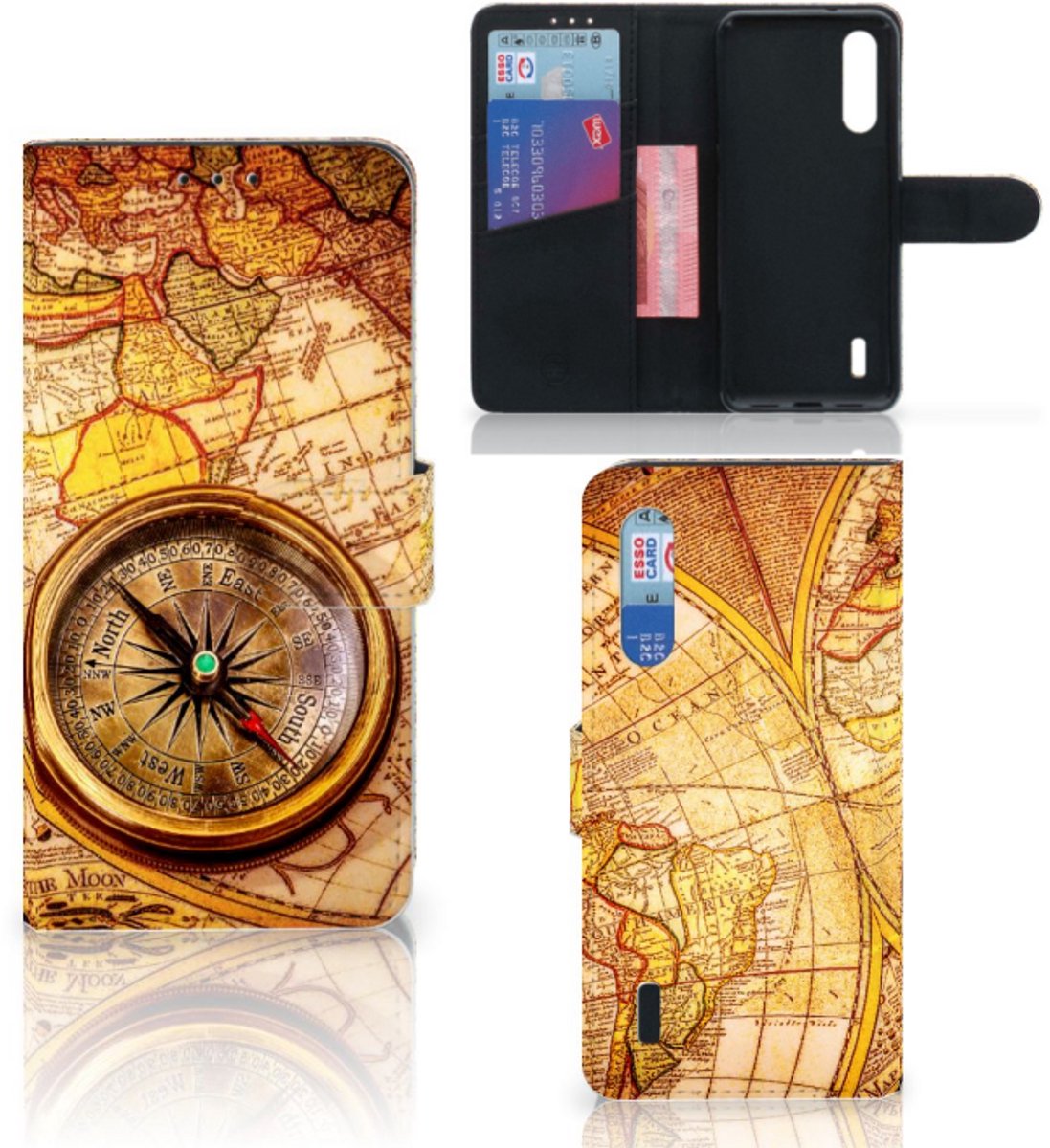 Boekhoesje voor Xiaomi Mi 9 Lite Flip Cover Kompas