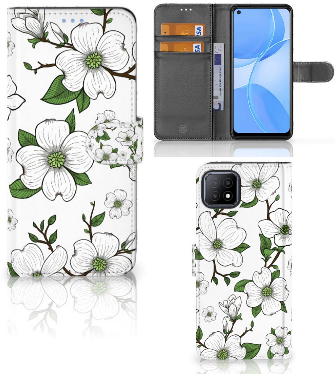 OPPO A73 5G Hoesje Dogwood Flowers