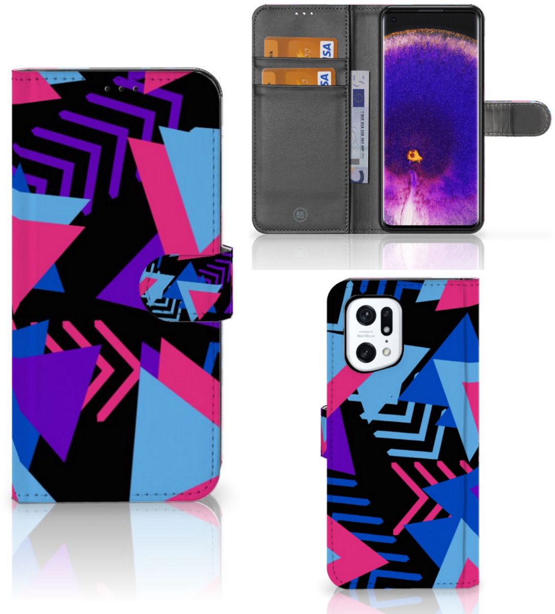 OPPO Find X5 Pro Book Case Funky Triangle