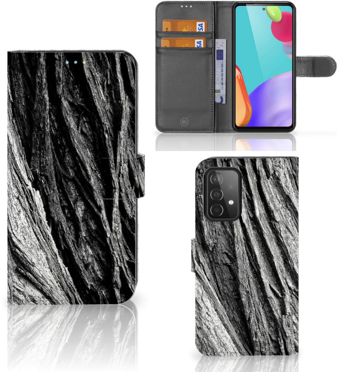 Book Style Case Samsung Galaxy A52 Boomschors Grijs