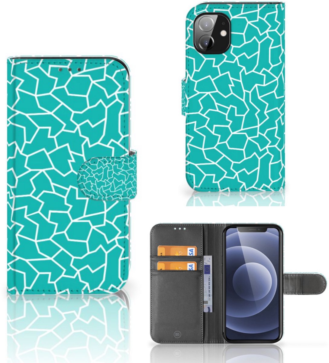 Apple iPhone 12 Mini Hoesje Cracks Blue
