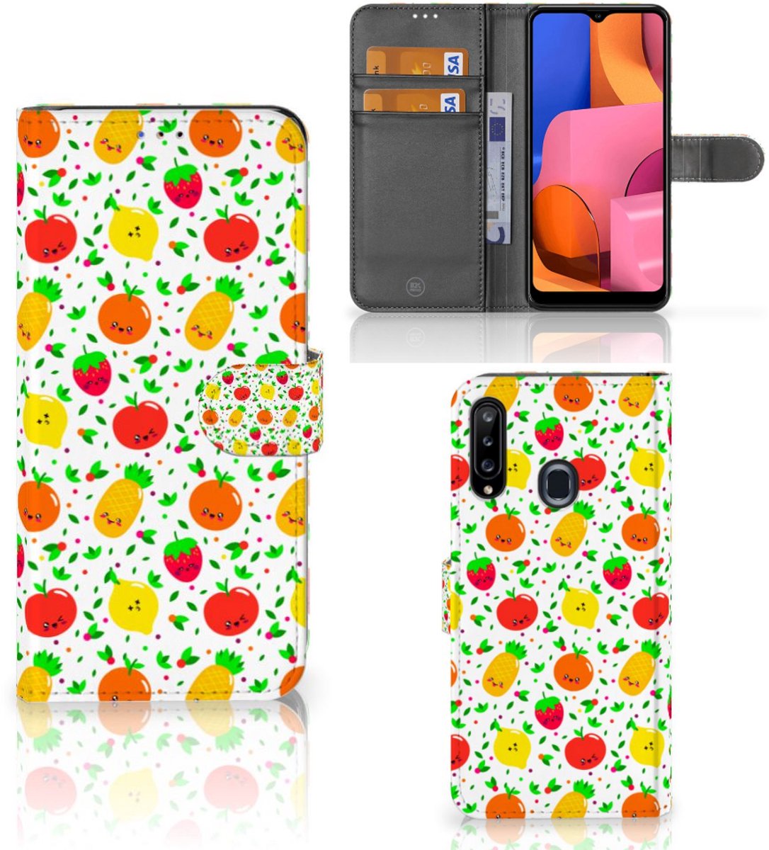 Samsung Galaxy A20s Book Cover Fruits