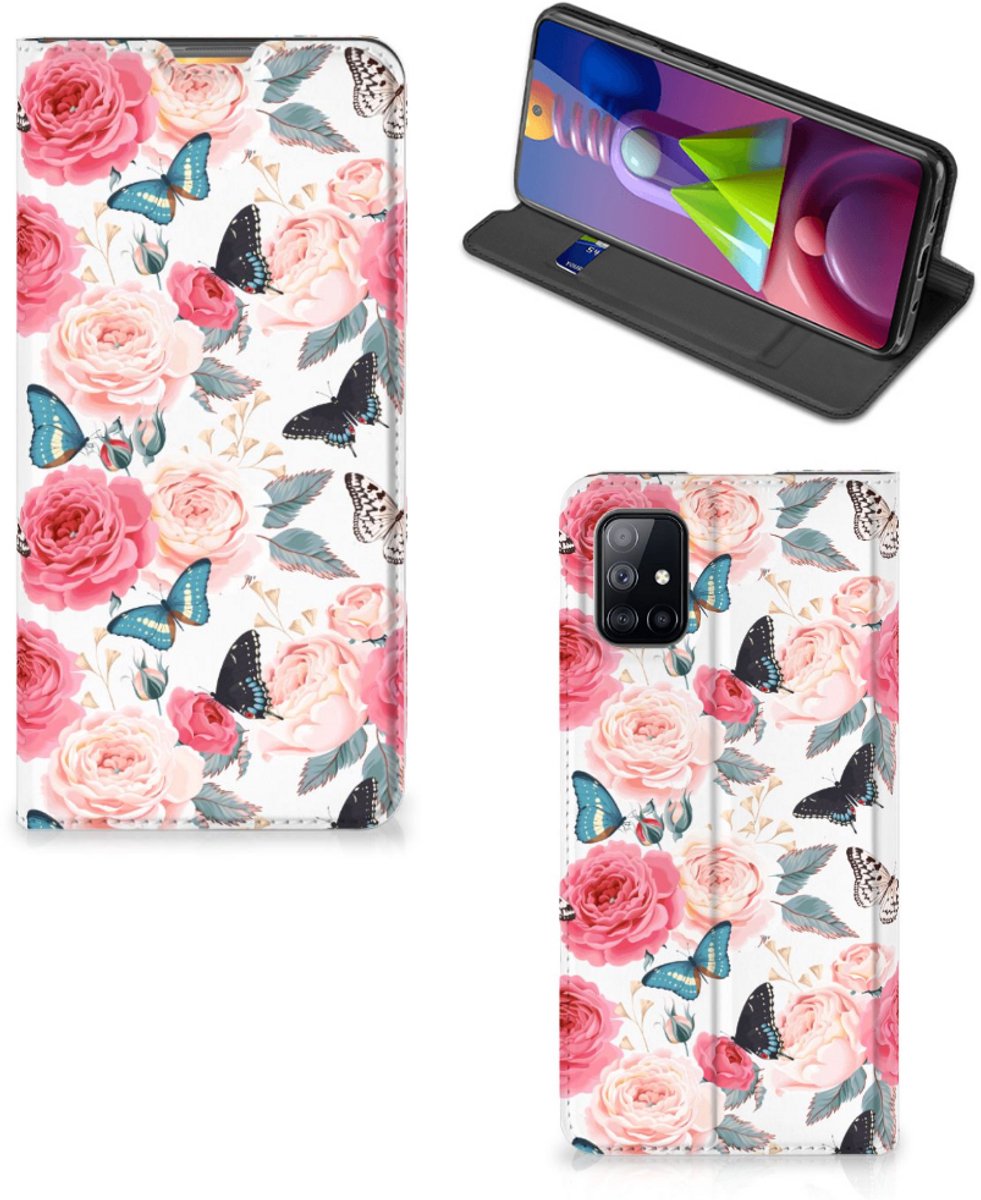 Samsung Galaxy M51 Smart Cover Butterfly Roses