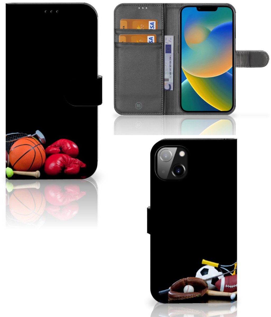 iPhone 14 Plus Wallet Case met Pasjes Sports