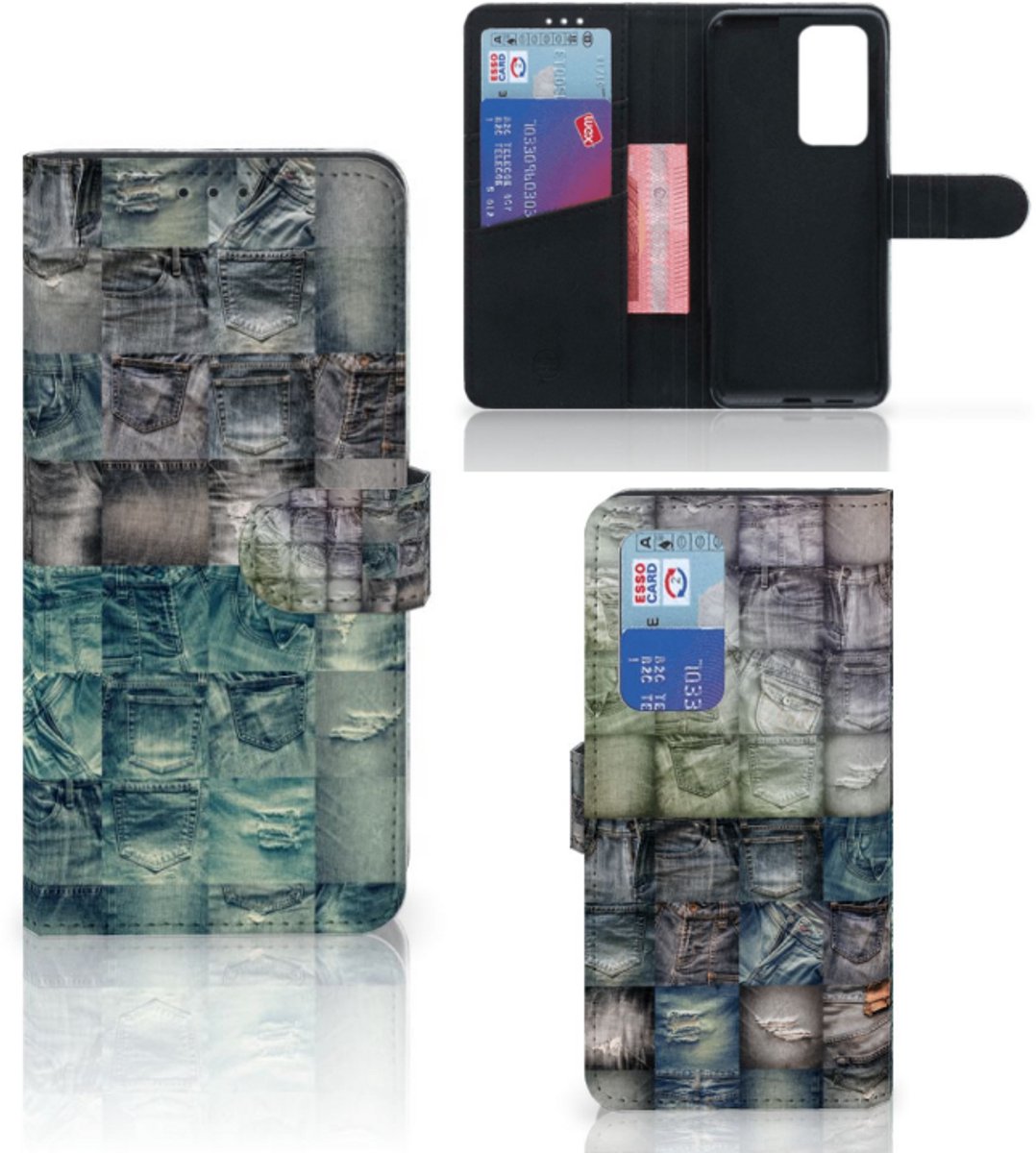 Wallet Case met Pasjes Huawei P40 Pro Spijkerbroeken