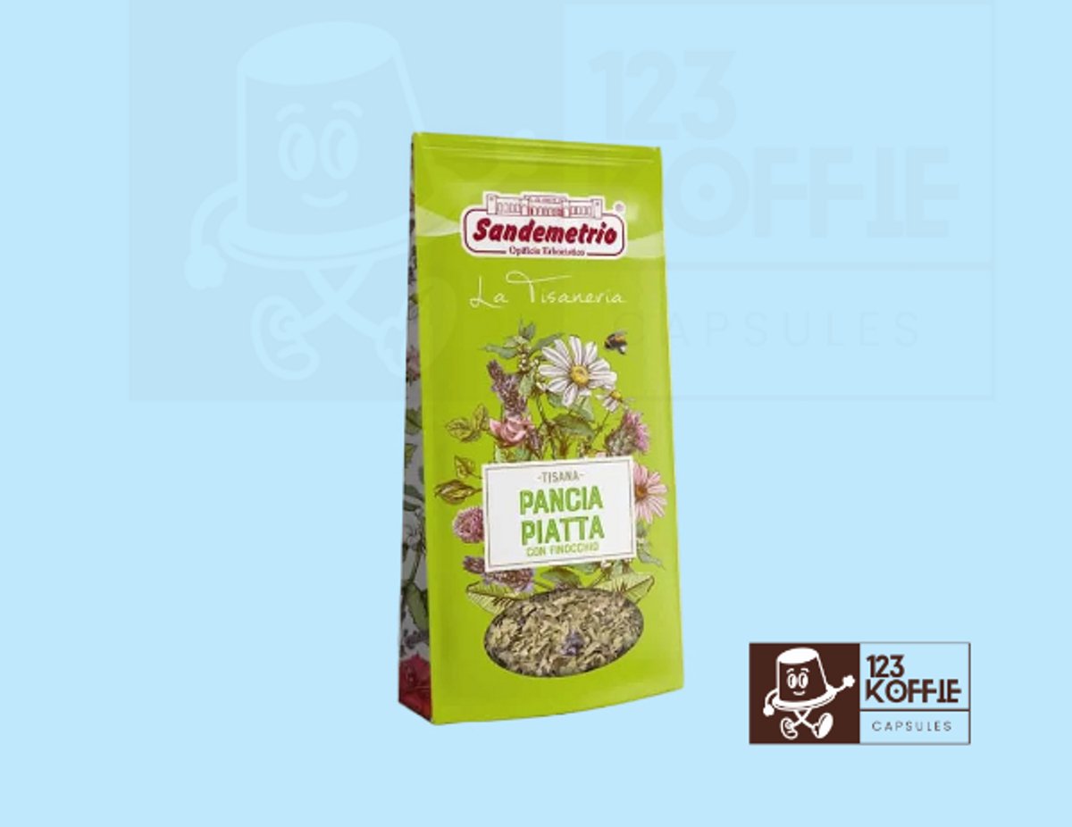Sandemetrio Tisana Pancia Piatta – 100 g Losse Kruidenmengsel met Venkel – Voor een Platte Buik