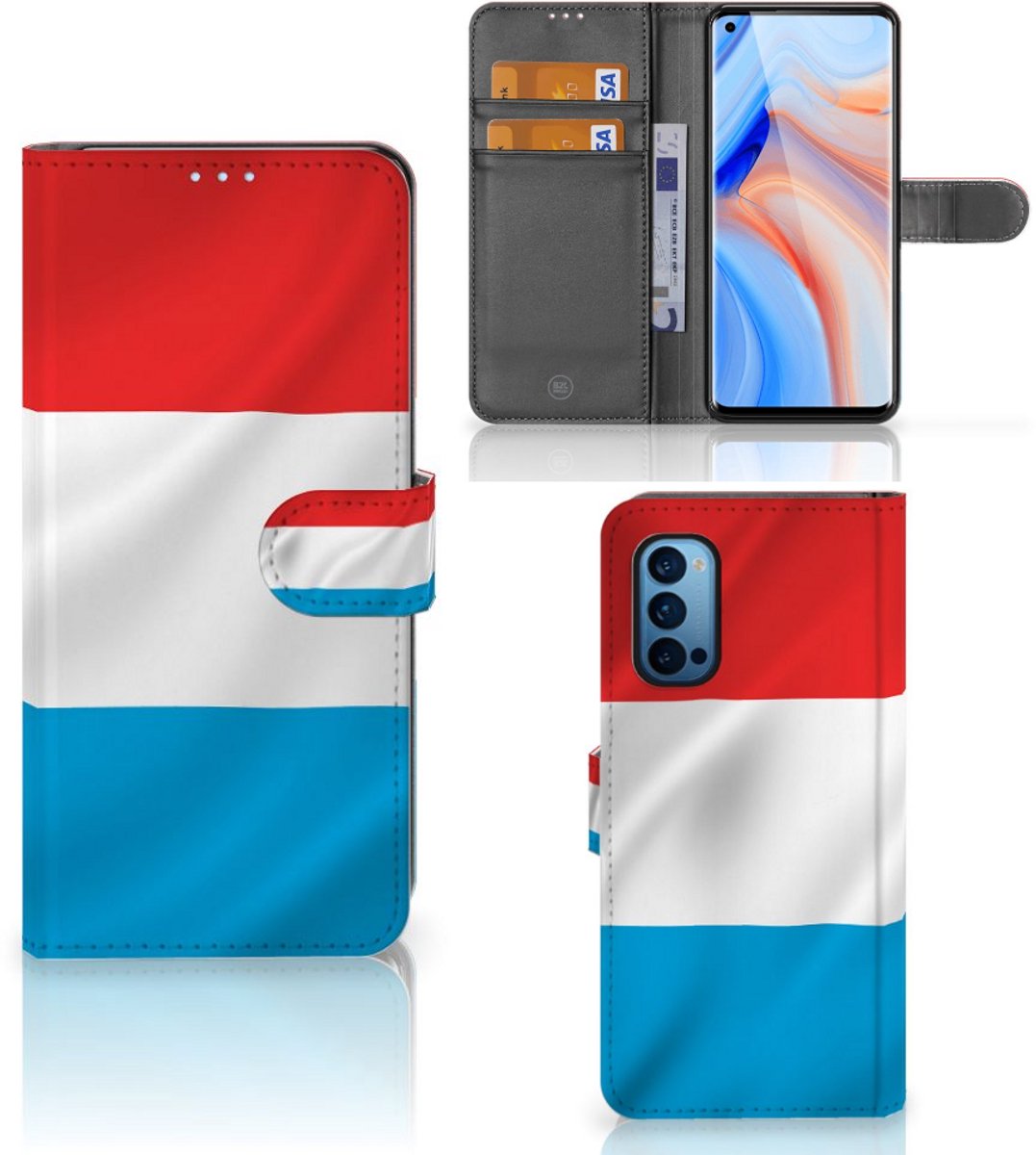 OPPO Reno 4 Pro 5G Bookstyle Case Luxemburg