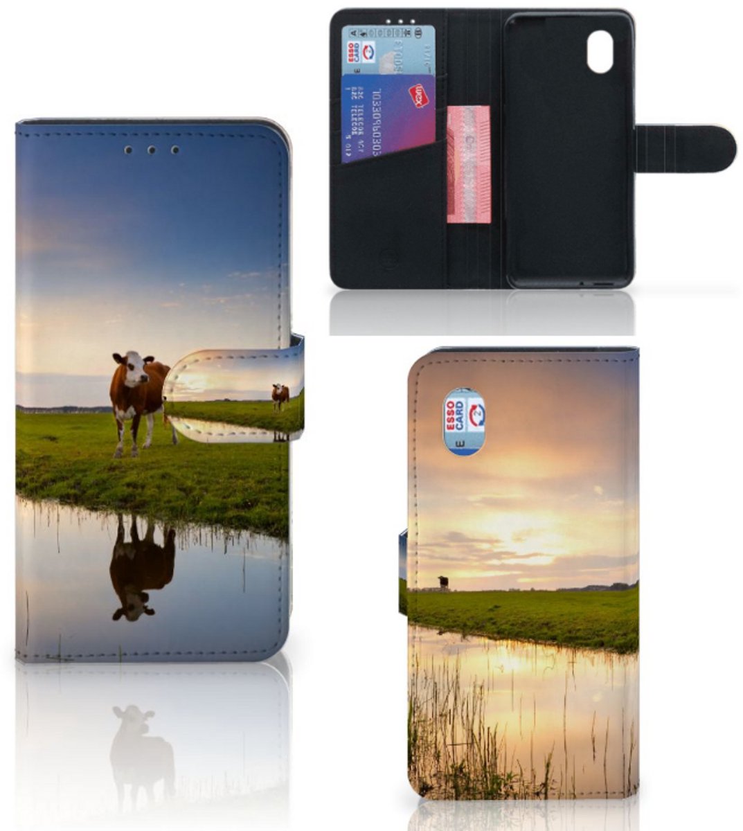 Alcatel 1B (2020) Telefoonhoesje met Pasjes Koe