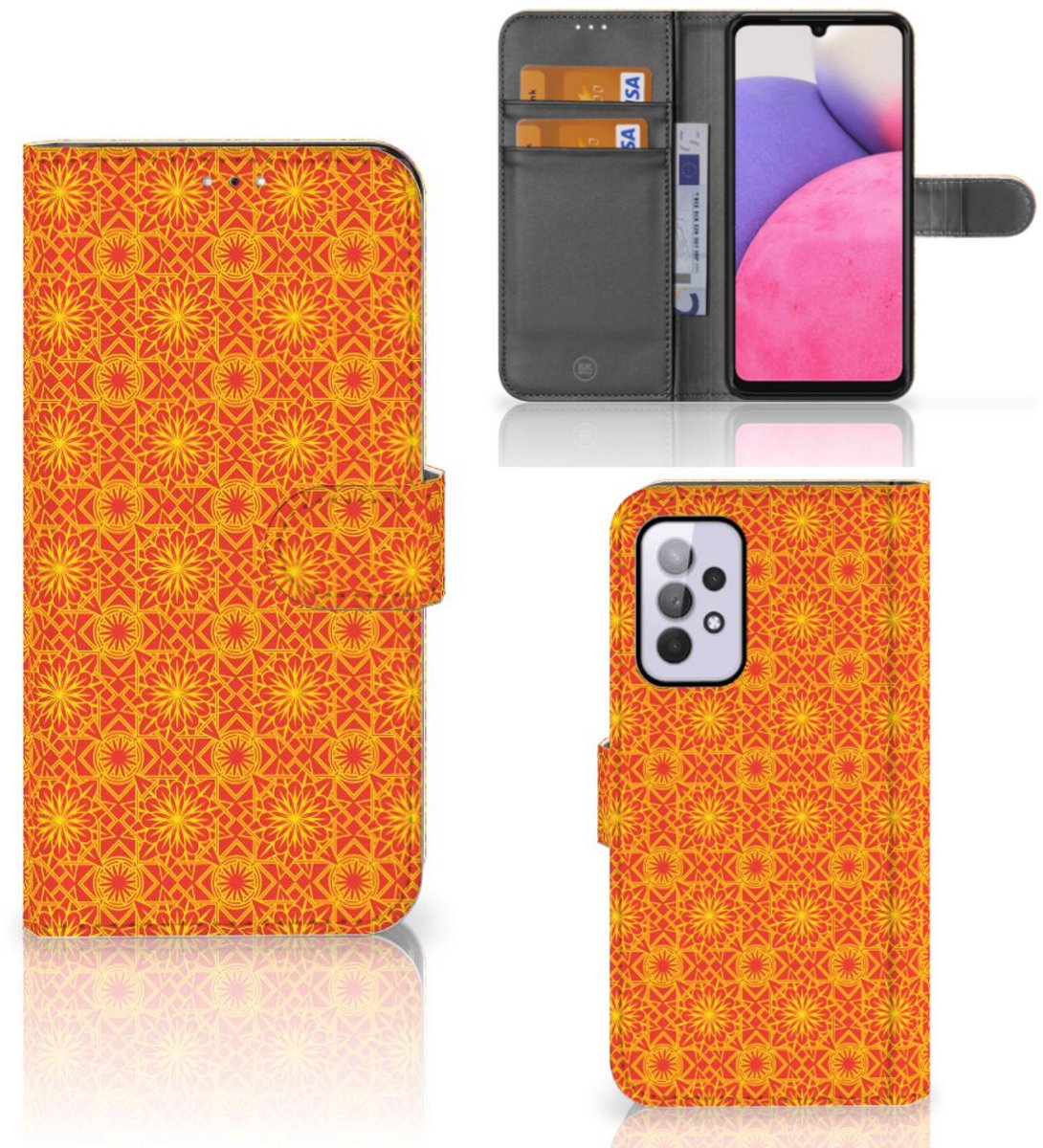 Samsung Galaxy A33 5G Telefoon Hoesje Batik Oranje