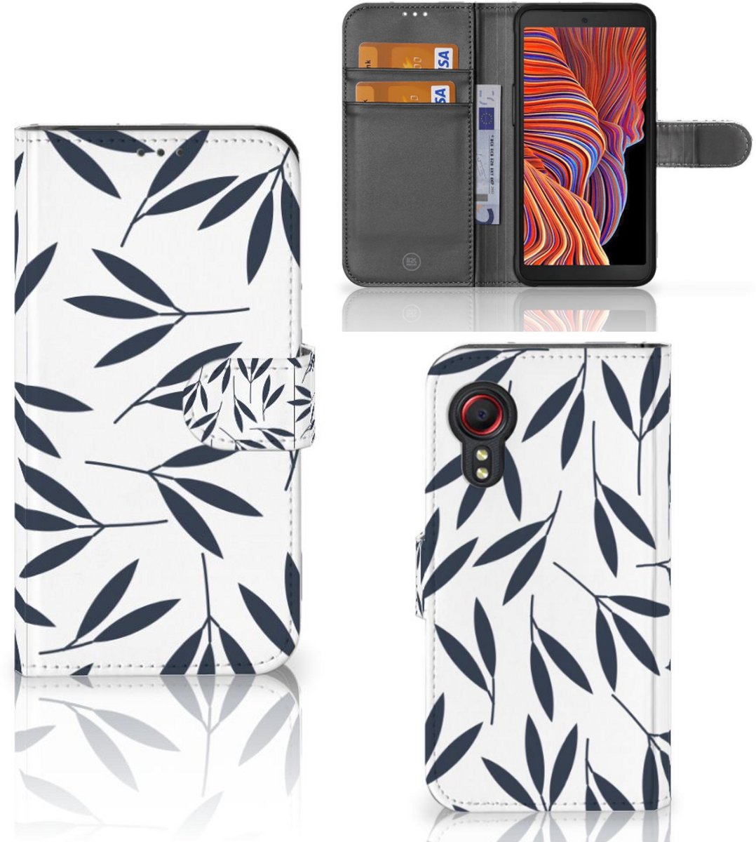 Samsung Galaxy Xcover 5 Hoesje Leaves Blue