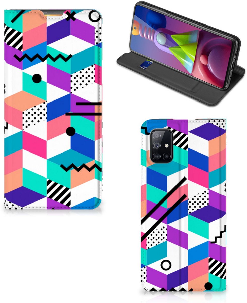 Samsung Galaxy M51 Stand Case Blokken Kleurrijk