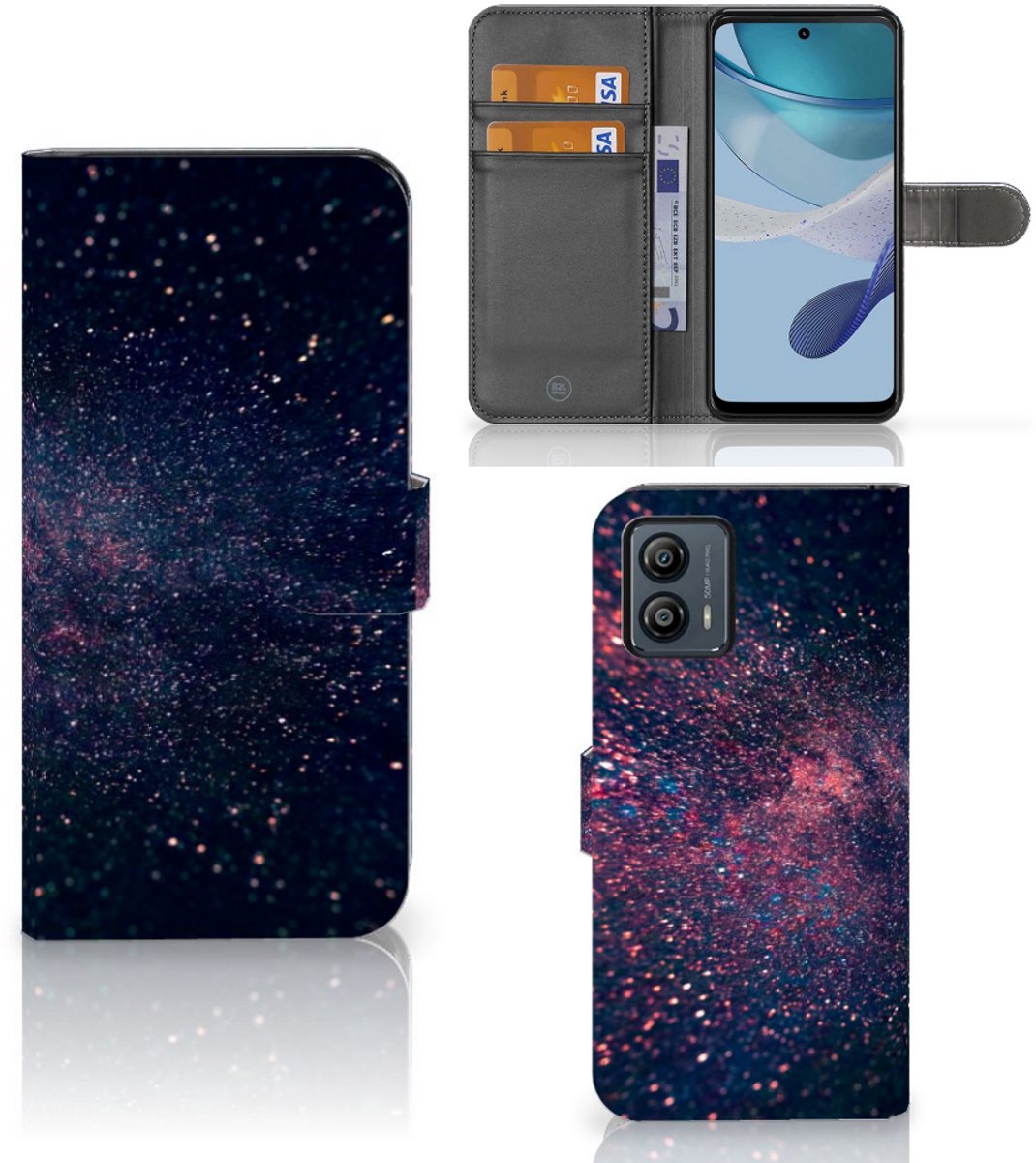 Motorola Moto G53 Book Case Stars