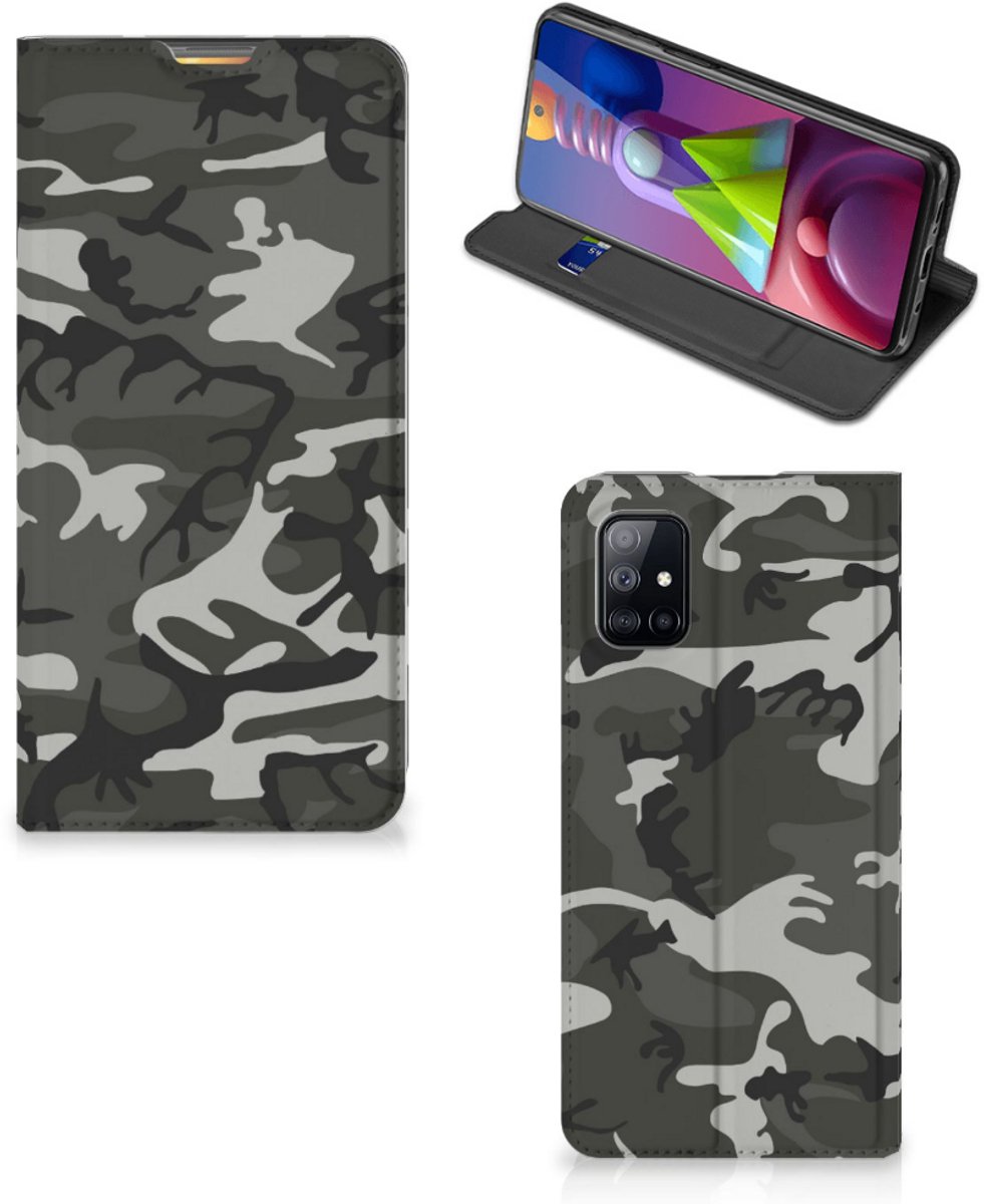 Samsung Galaxy M51 Hoesje met Magneet Army Light