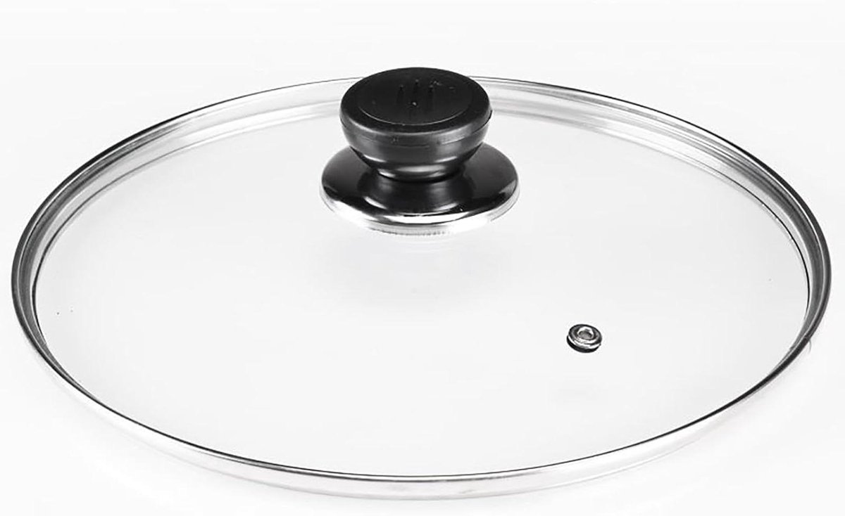 Glazen Pan Deksel - Koepel Deksel - Kaas Smelten - Geïsoleerd Handvat - 20 cm - Transparant