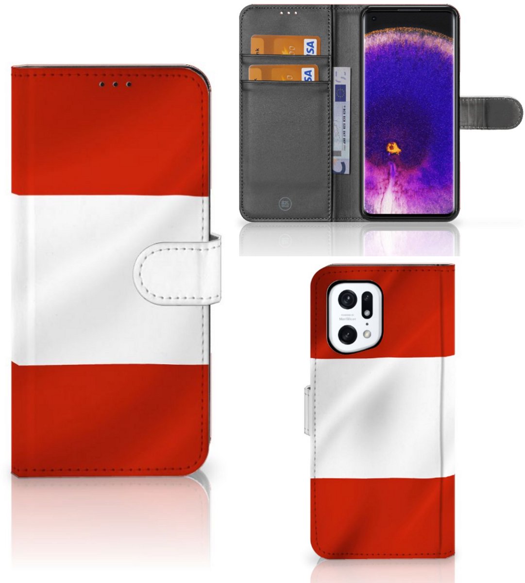 Book Case voor OPPO Find X5 Pro Bookstyle Case Oostenrijk