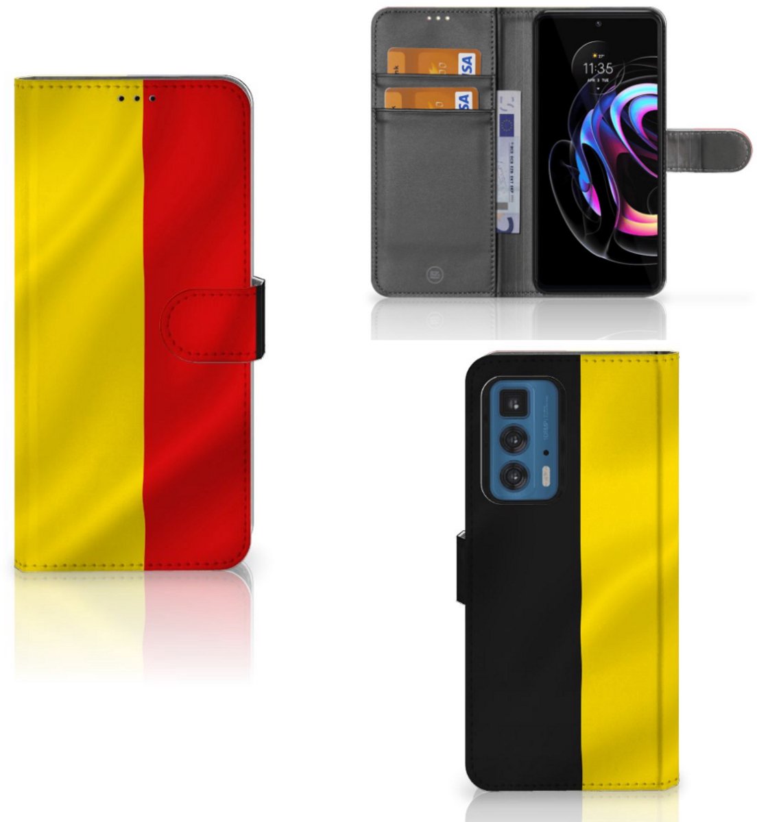 Motorola Edge 20 Pro Bookstyle Case Belgische Vlag