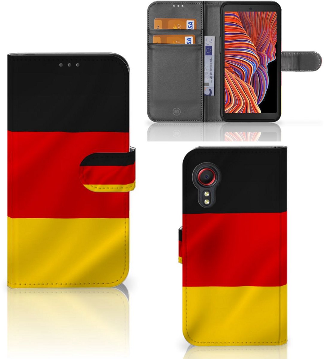 Boekhoesje voor Samsung Galaxy Xcover 5 Bookstyle Case Duitsland