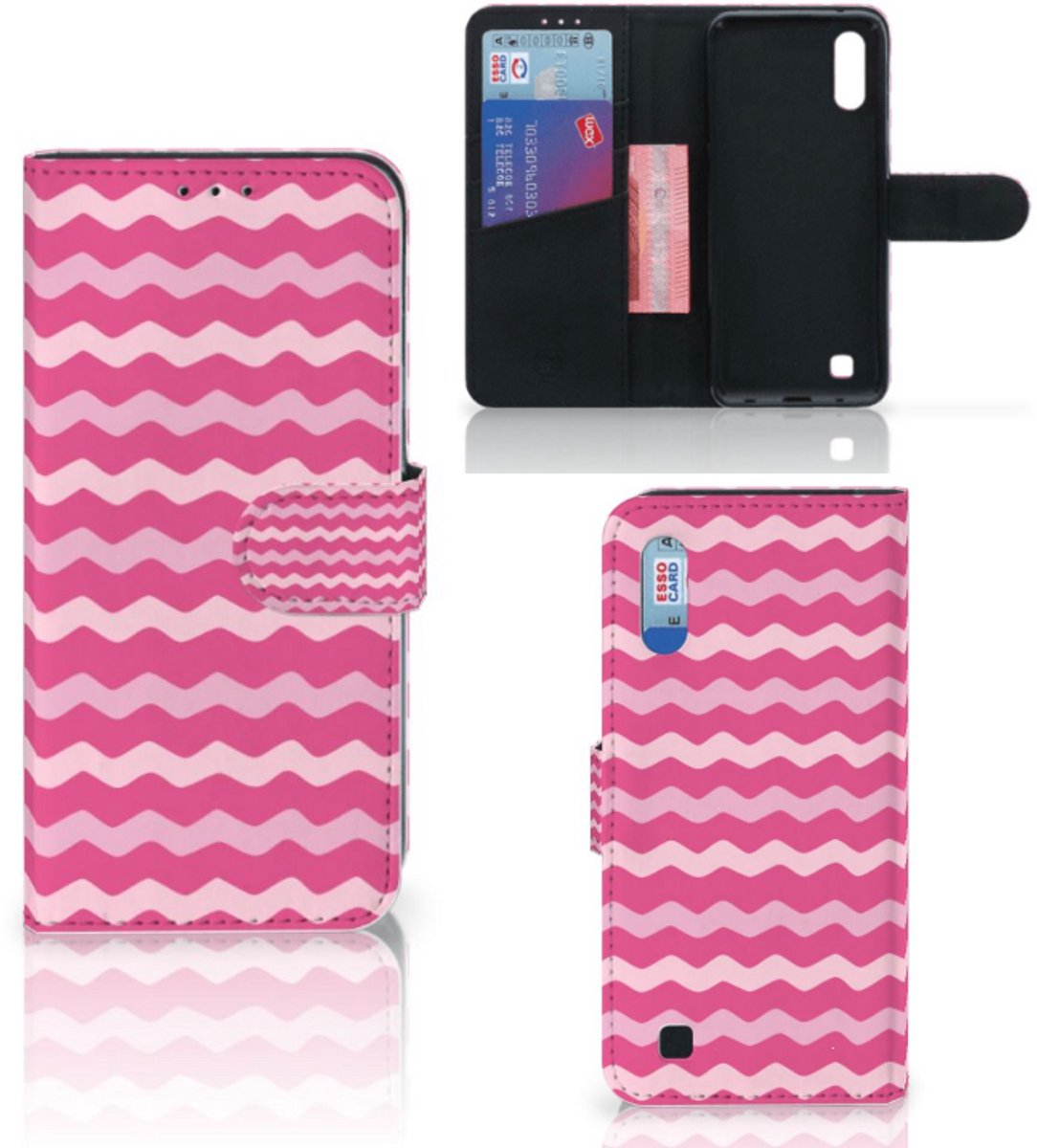 Samsung Galaxy M10 Telefoon Hoesje Waves Pink