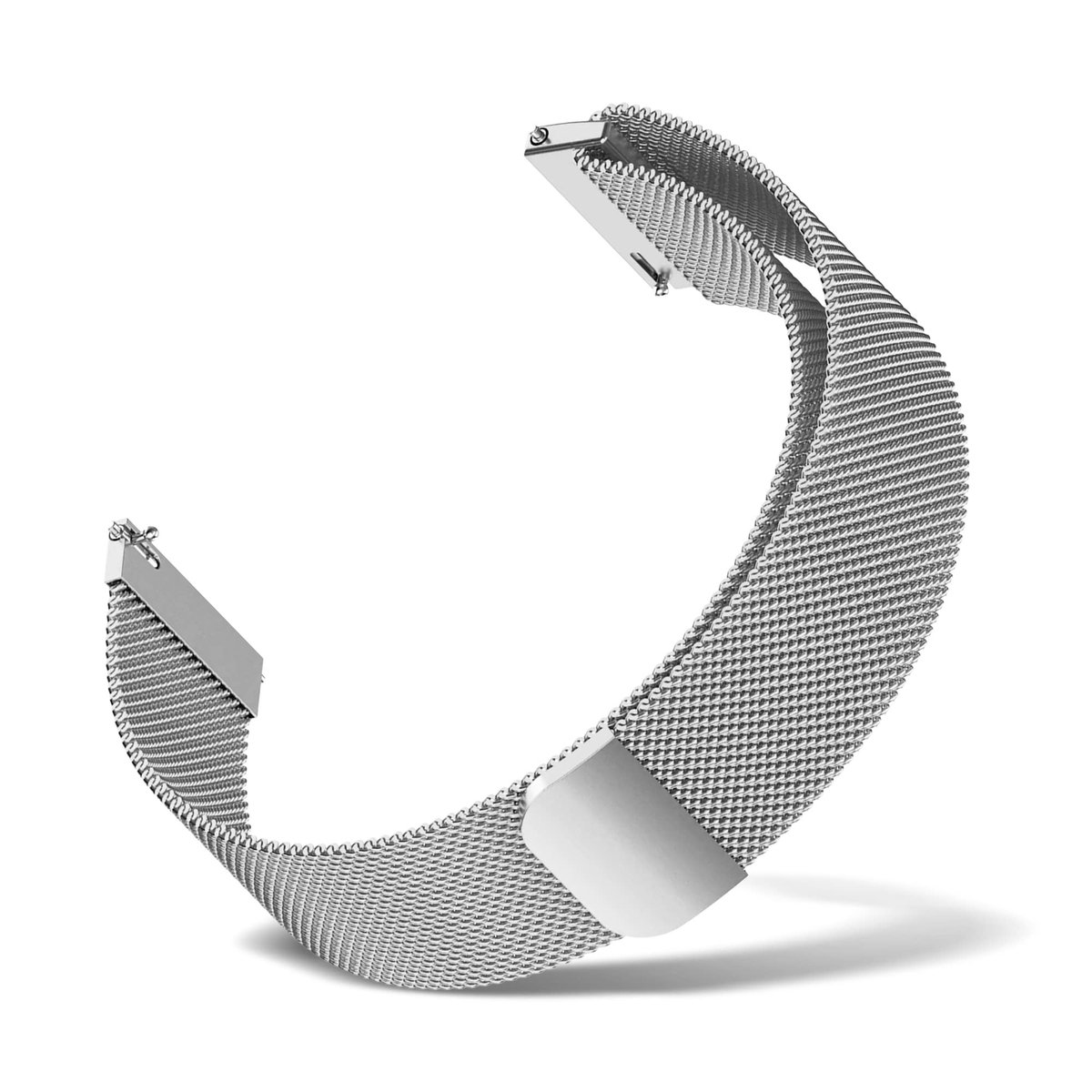 Cosensi - Metaal Armband - Snelle Ontgrendeling - Stijlvol en Duurzaam - Zwart - Rvs Armband - Geschikt voor Mannen en Vrouwen - 18 mm, 20 mm, 22 mm