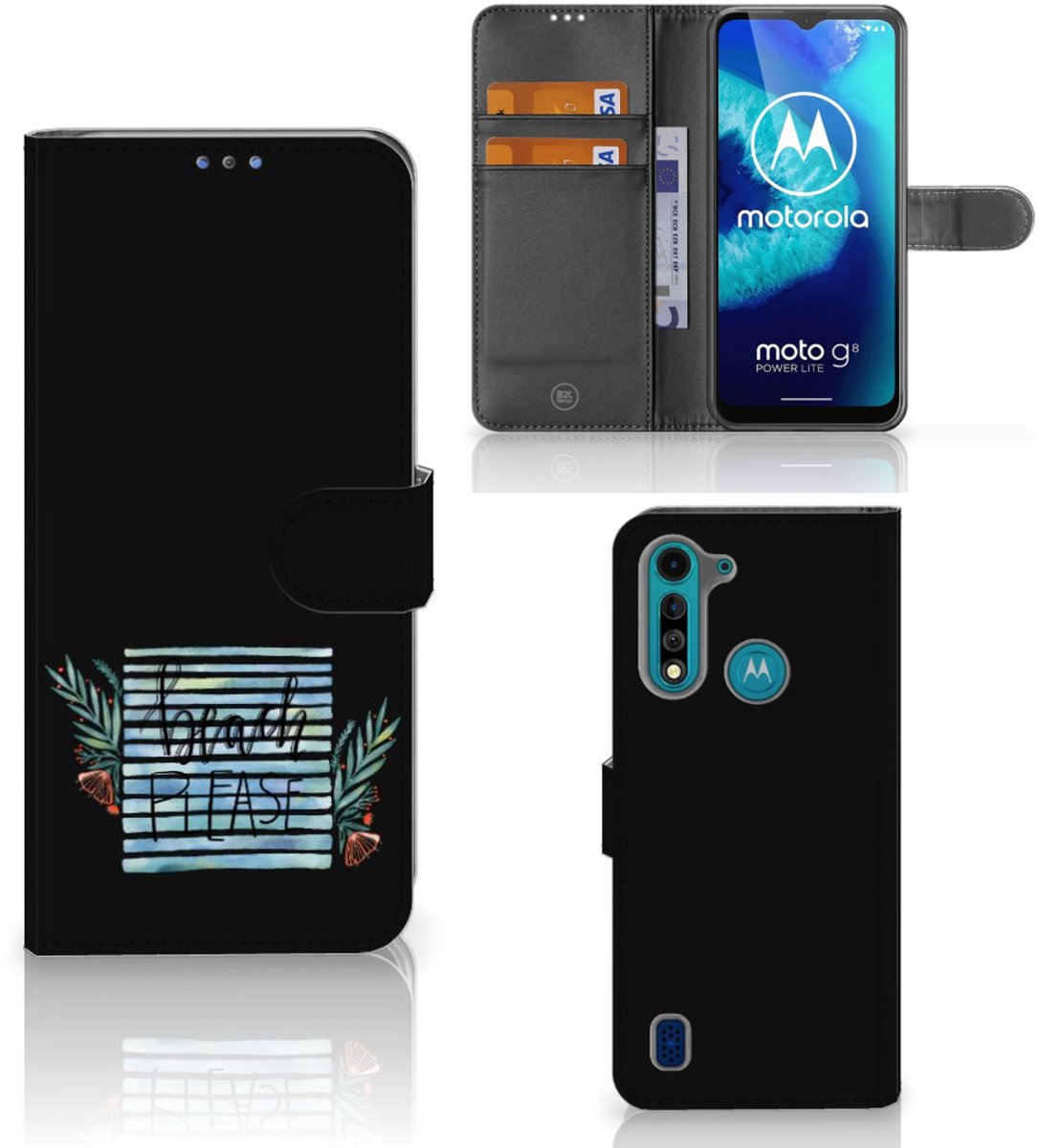 Motorola G8 Power Lite Leuk Hoesje Boho Beach