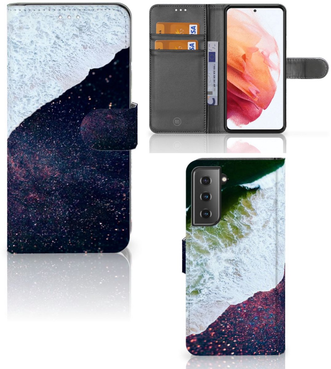 Boekhoesje voor Samsung Galaxy S21 Book Case Sea in Space