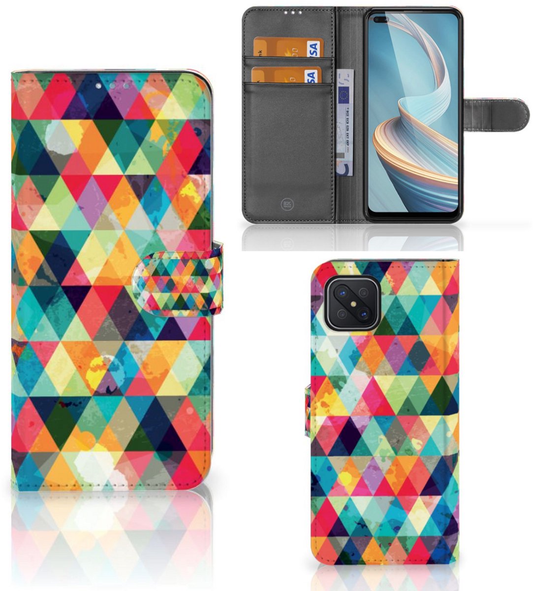 OPPO Reno4 Z Telefoon Hoesje Geruit
