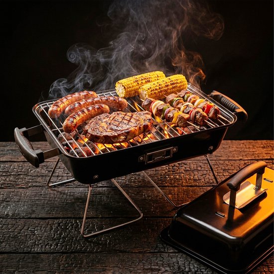 Tafelgrill - 56x36x30,5 cm - zwart — afbeelding 2