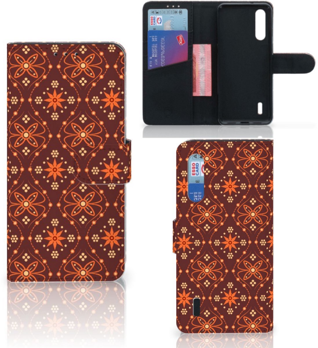 Xiaomi Mi 9 Lite Telefoon Hoesje Batik Brown
