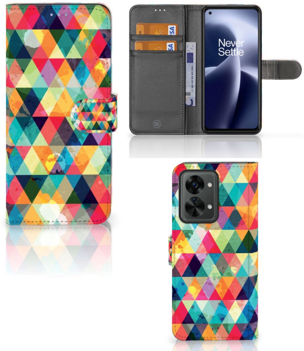 OnePlus Nord 2T Telefoon Hoesje Geruit