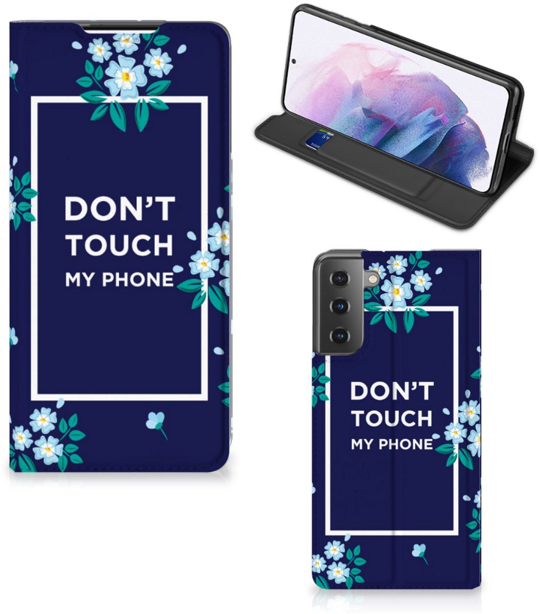 Samsung Galaxy S21 Plus Design Case Flowers Blue DTMP