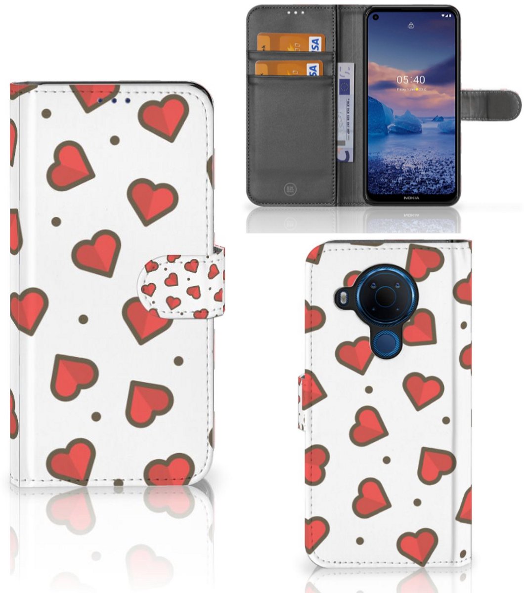 Nokia 5.4 Telefoon Hoesje Hearts