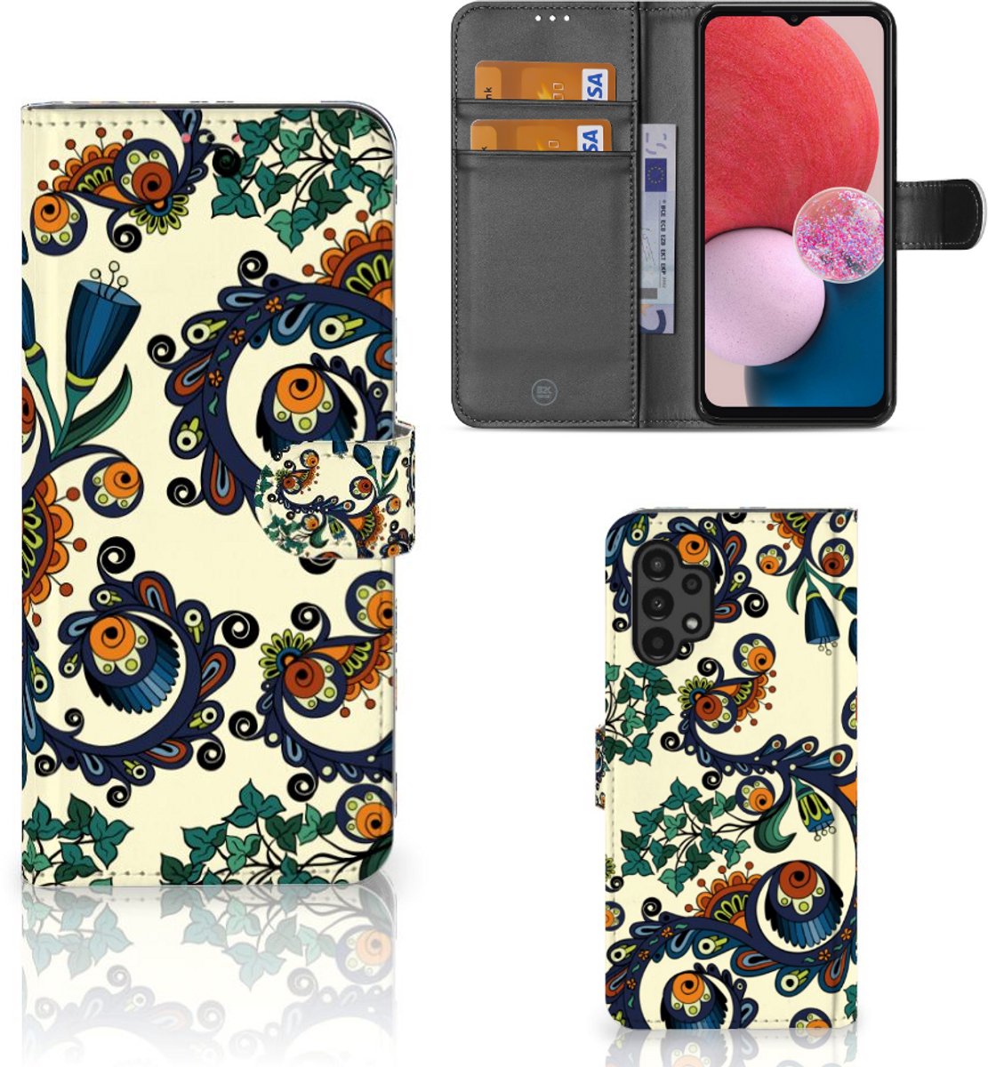 Wallet Case Samsung Galaxy A13 (4G) Barok Flower