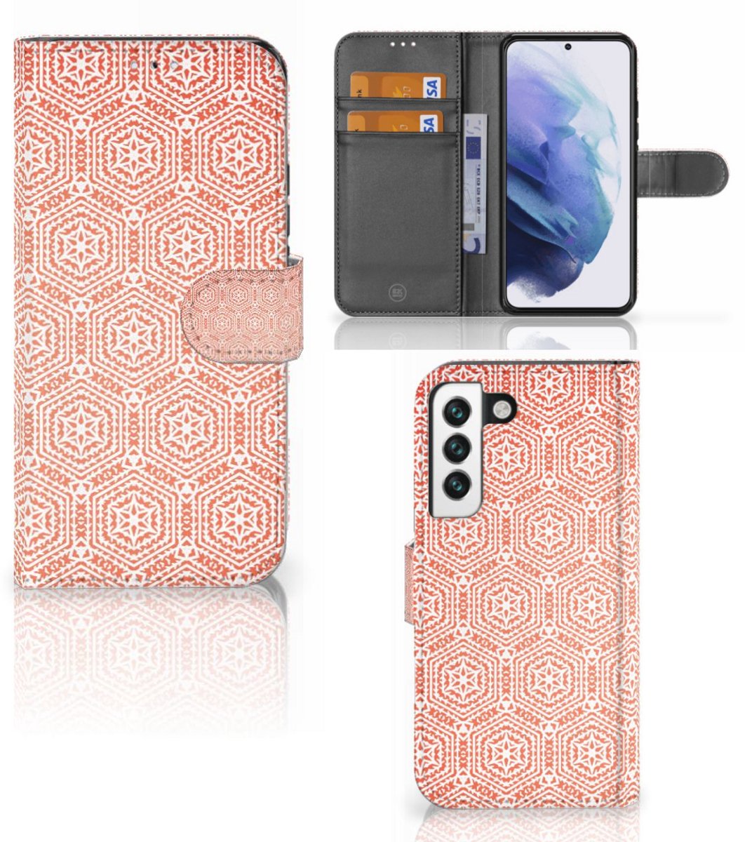 Samsung Galaxy S22 Telefoon Hoesje Pattern Orange