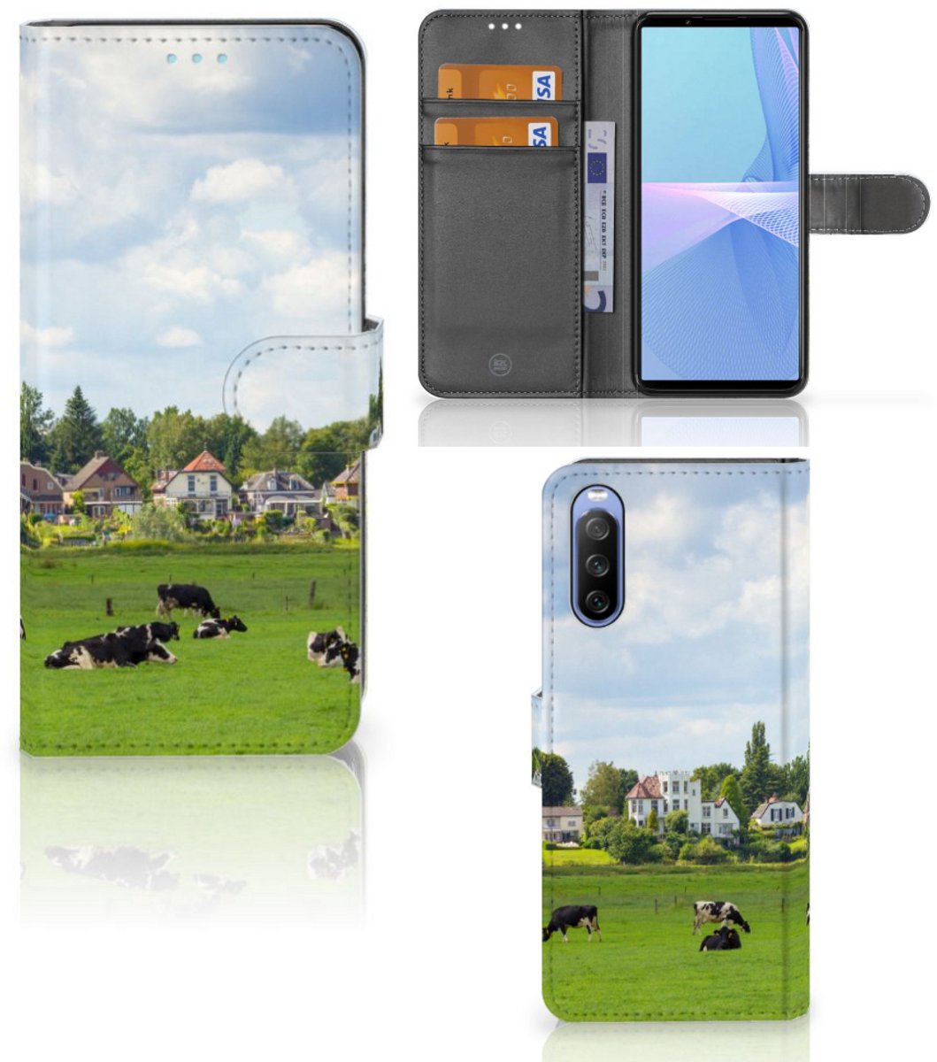 Sony Xperia 10 III Telefoonhoesje met Pasjes Koeien