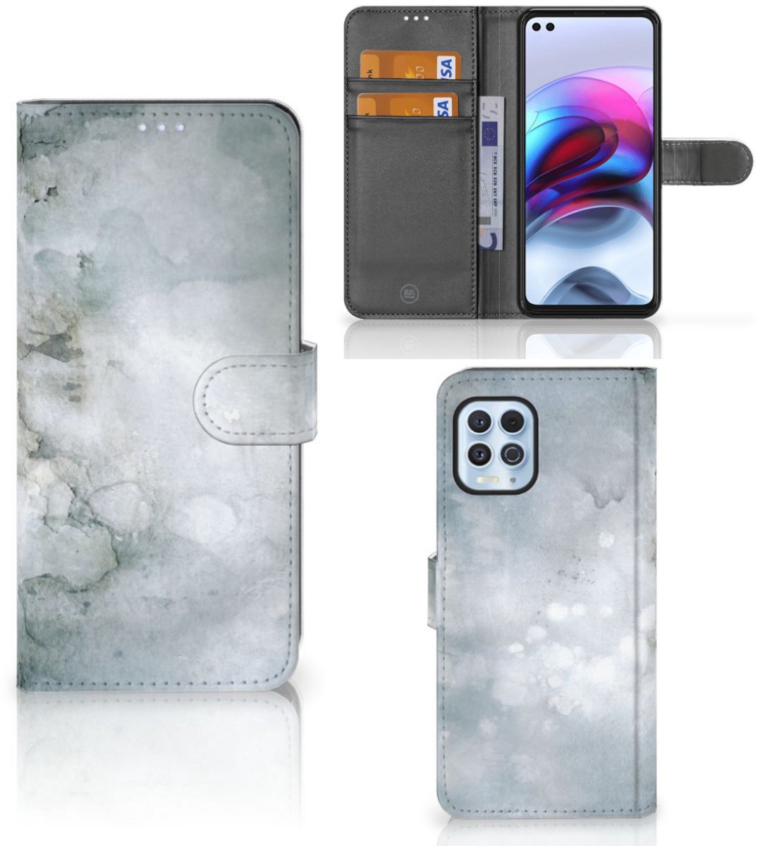Hoesje Motorola Moto G100 Painting Grey