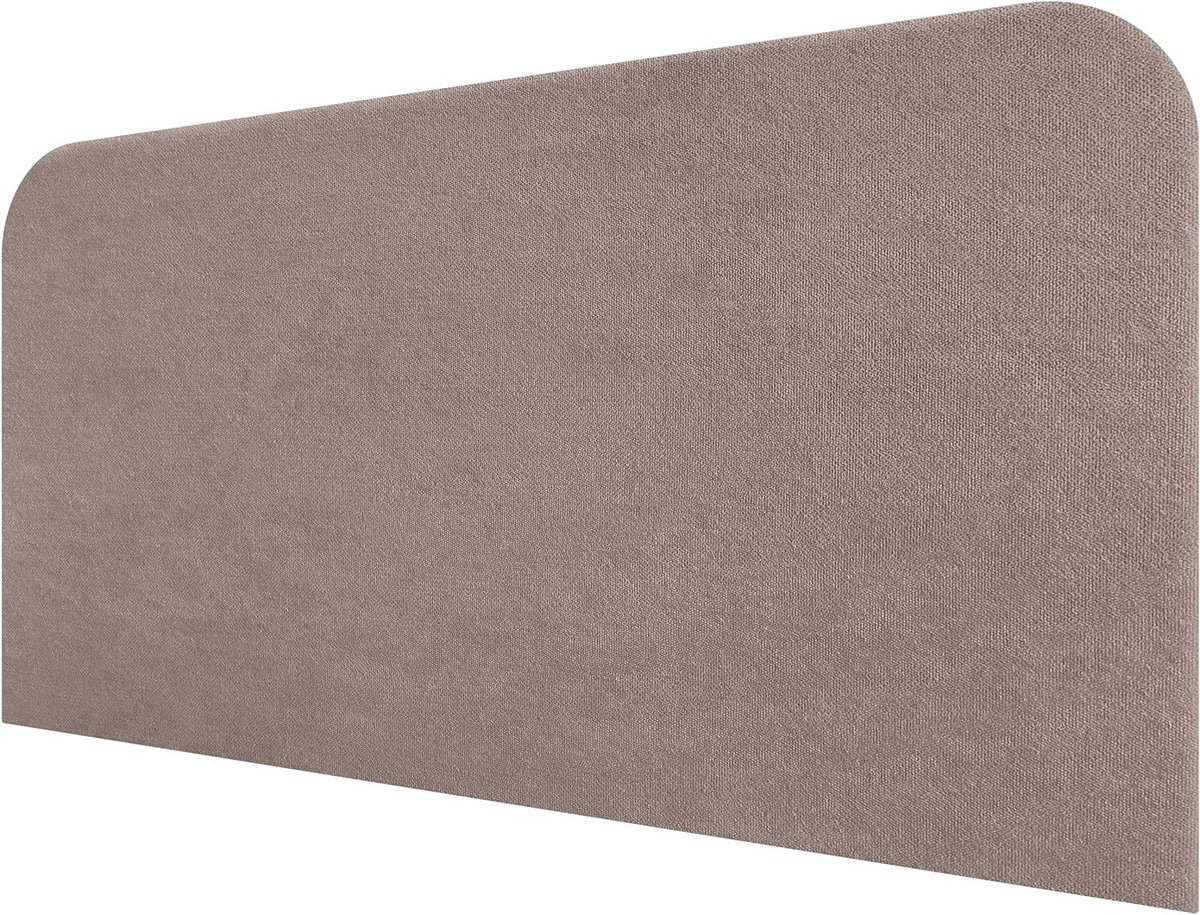 Gestoffeerd Gebogen Hoofdbord - Bed Hoofdeinde Paneel - Bedombouw Verfraaien - Vlekbestendige Aqualine Stof - 145cm x 70cm - Aarde
