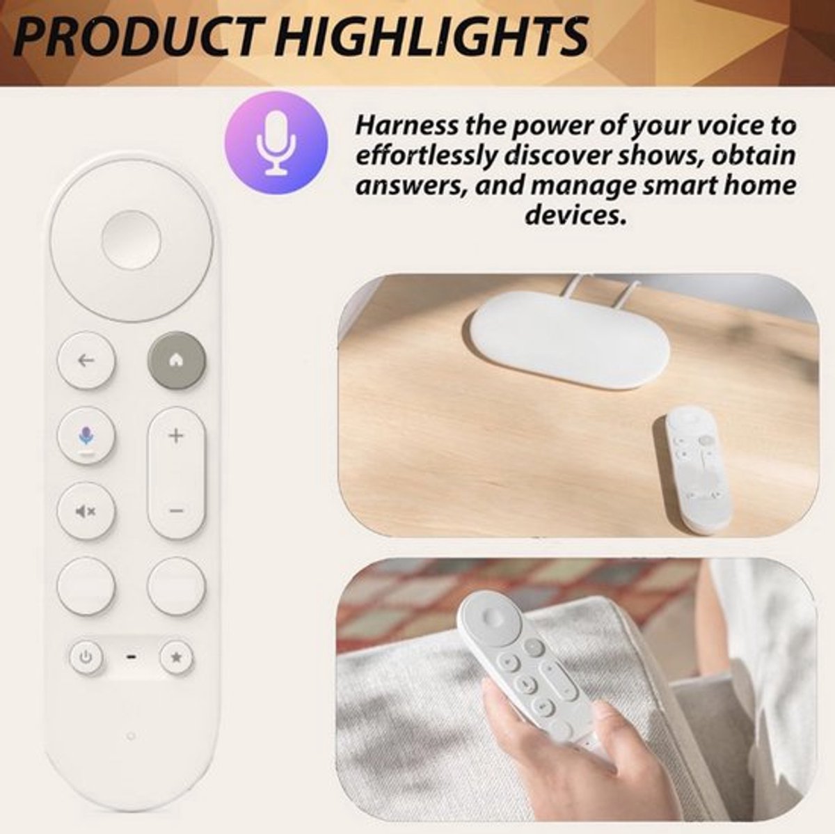 Geschikt voor Google TV STREAMER 4K-afstandsbediening