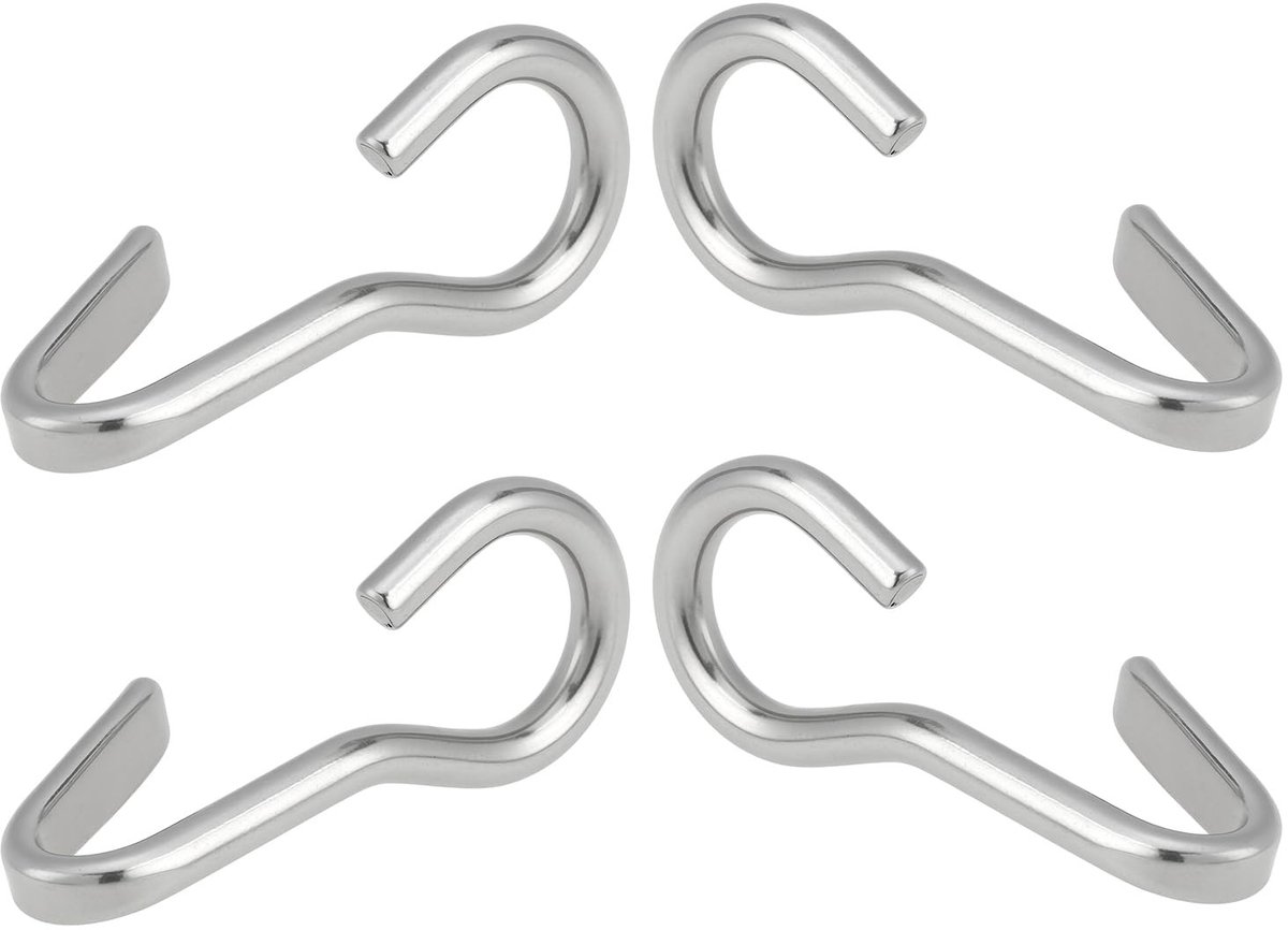 Dailygoods - Dailygoody - Roestvrijstalen Curb Chain Haakjes - 2 Paar Haakjes - Ideaal voor Paarden en Pony's - Sterk en duurzaam - Paardenaccessoires - Perfecte p...