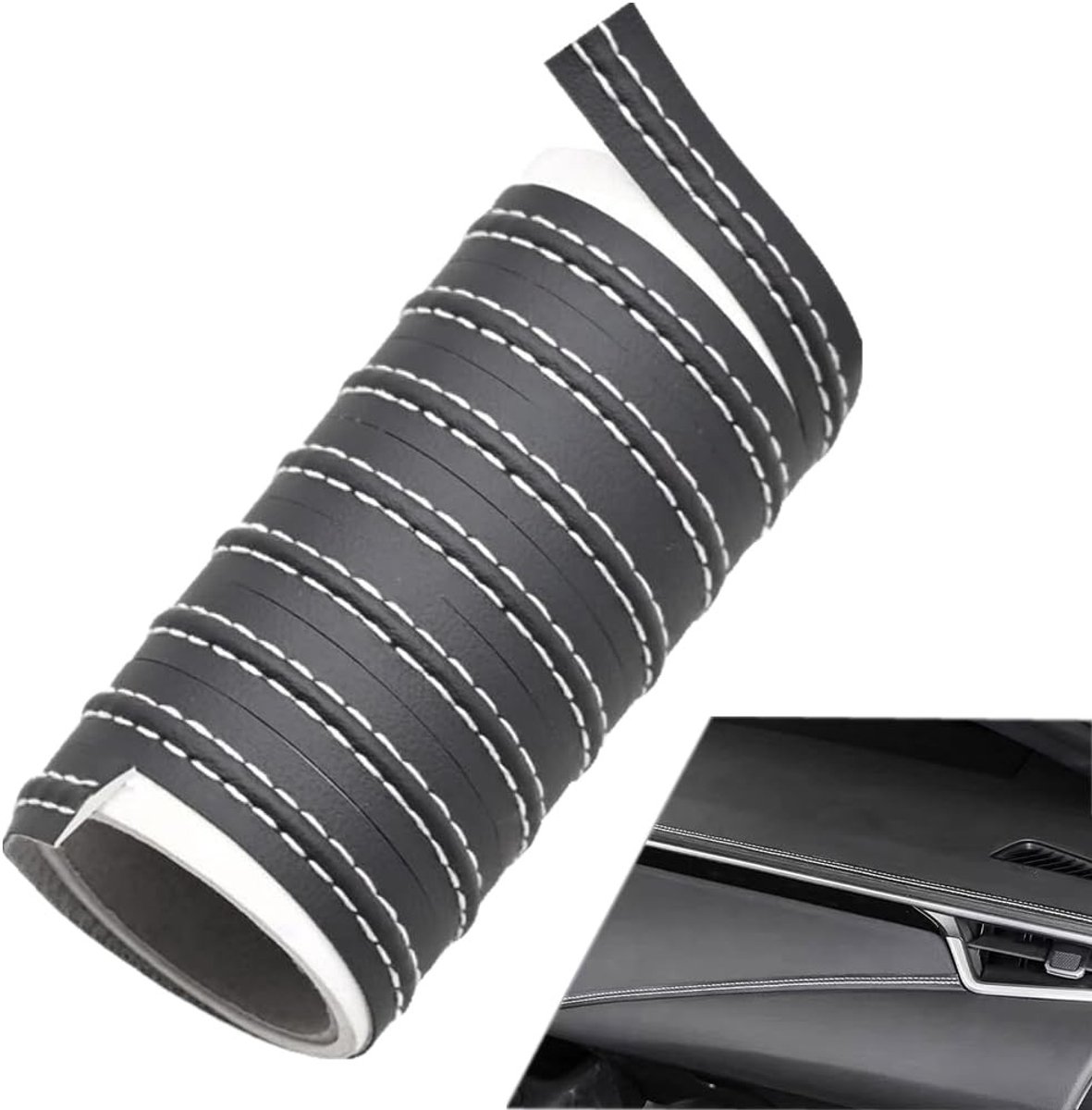Dailygoods - Cosensi - Dailygoody - Car Interior Decoration Strips - Zelfklevend - Flexibele Seams - Wit - Decoratieve Strips - Geschikt voor alle auto's - 5 meter