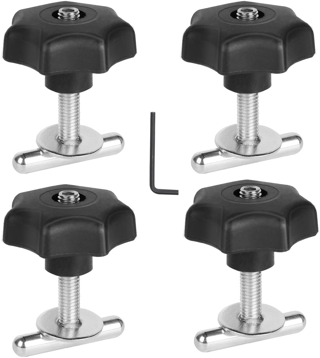 Dailygoods - Dailygoody - T-groef adapter moerblokken - Bevestigingsschroeven - Roestvrij staal - Klemmen - Ladingbeveiliging - Geschikt voor diverse toepassingen ...