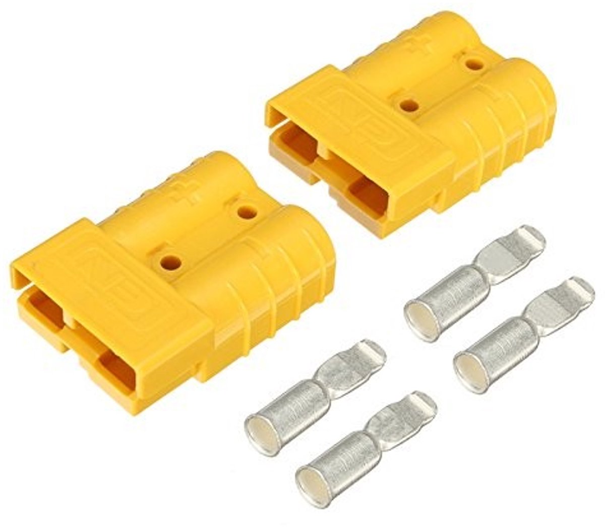 Dailygoods - Dailygoody - 2 Stuks 50A DC12 / 24V Anderson-stijl Stekkerconnectoren - Betrouwbare Aansluiting - Geel - Perfect voor Elektronische Toepassingen - Een...