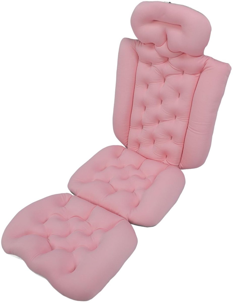 Dailygoods - Ergonomisch Badkussen voor Het Hele Lichaam met Antislip Basis (Roze)