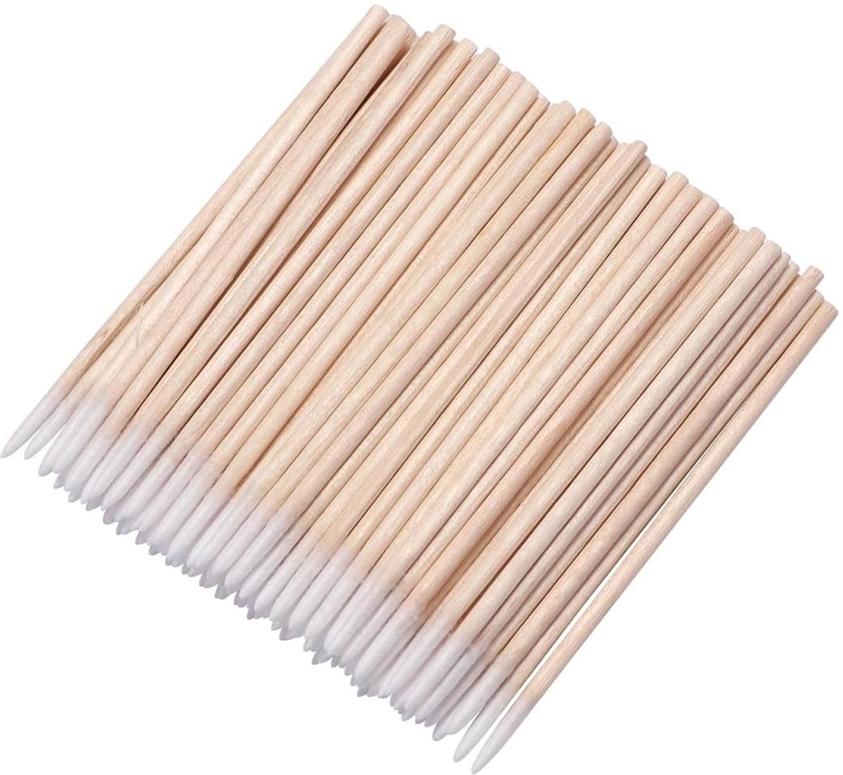 Dailygoods - Dailygoody - Wattenstaafjes - Micro-applicatorborstels - Houten staafjes - 300 stuks - Wimperverlengingen - Voor make-up en nagels