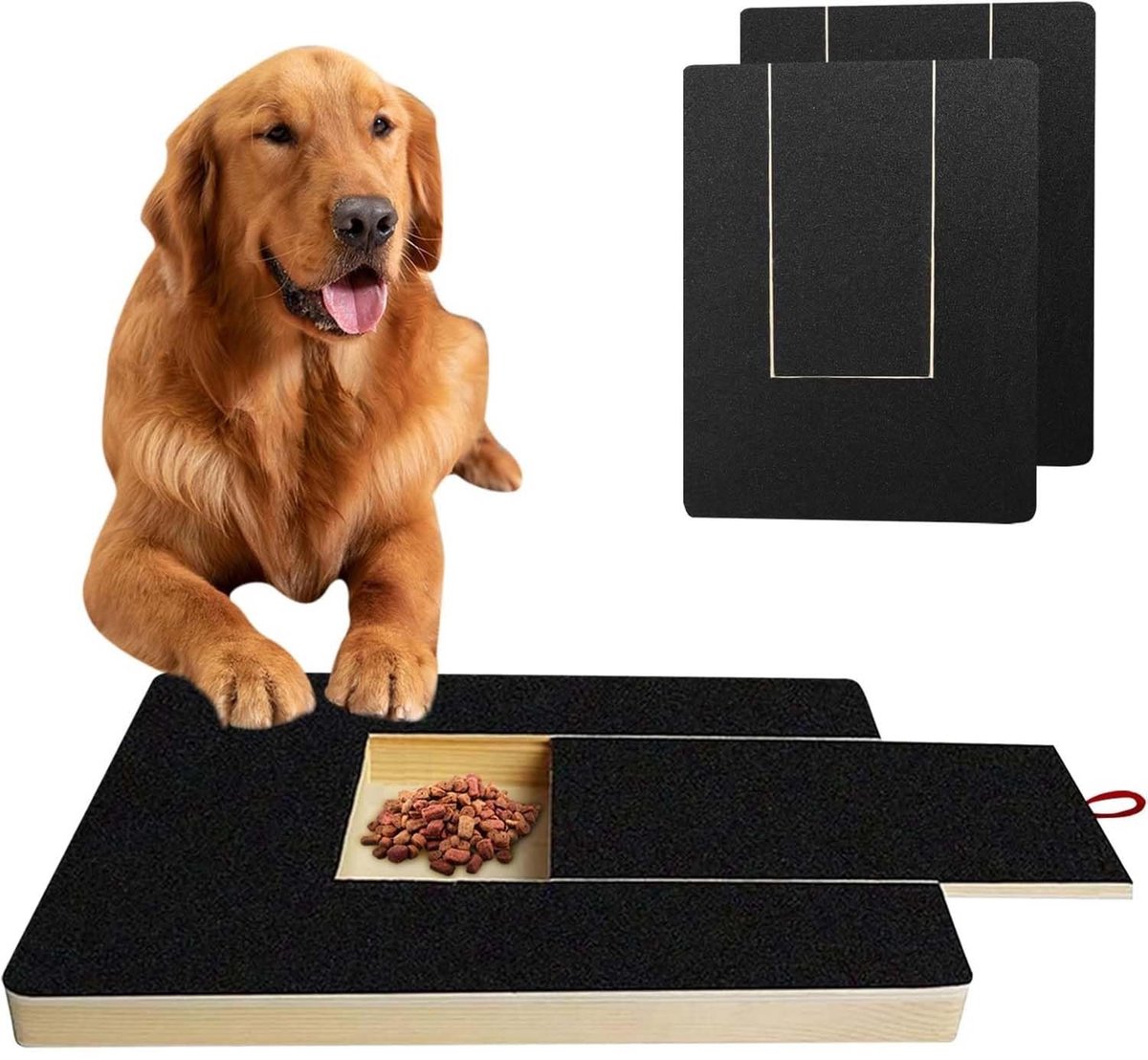 Dailygoods - Dailygoody - Hondenkrabpaal - Nagelverzorging - Compact formaat - Alternatief krabblok - Voor kleine honden - Met snackbox
