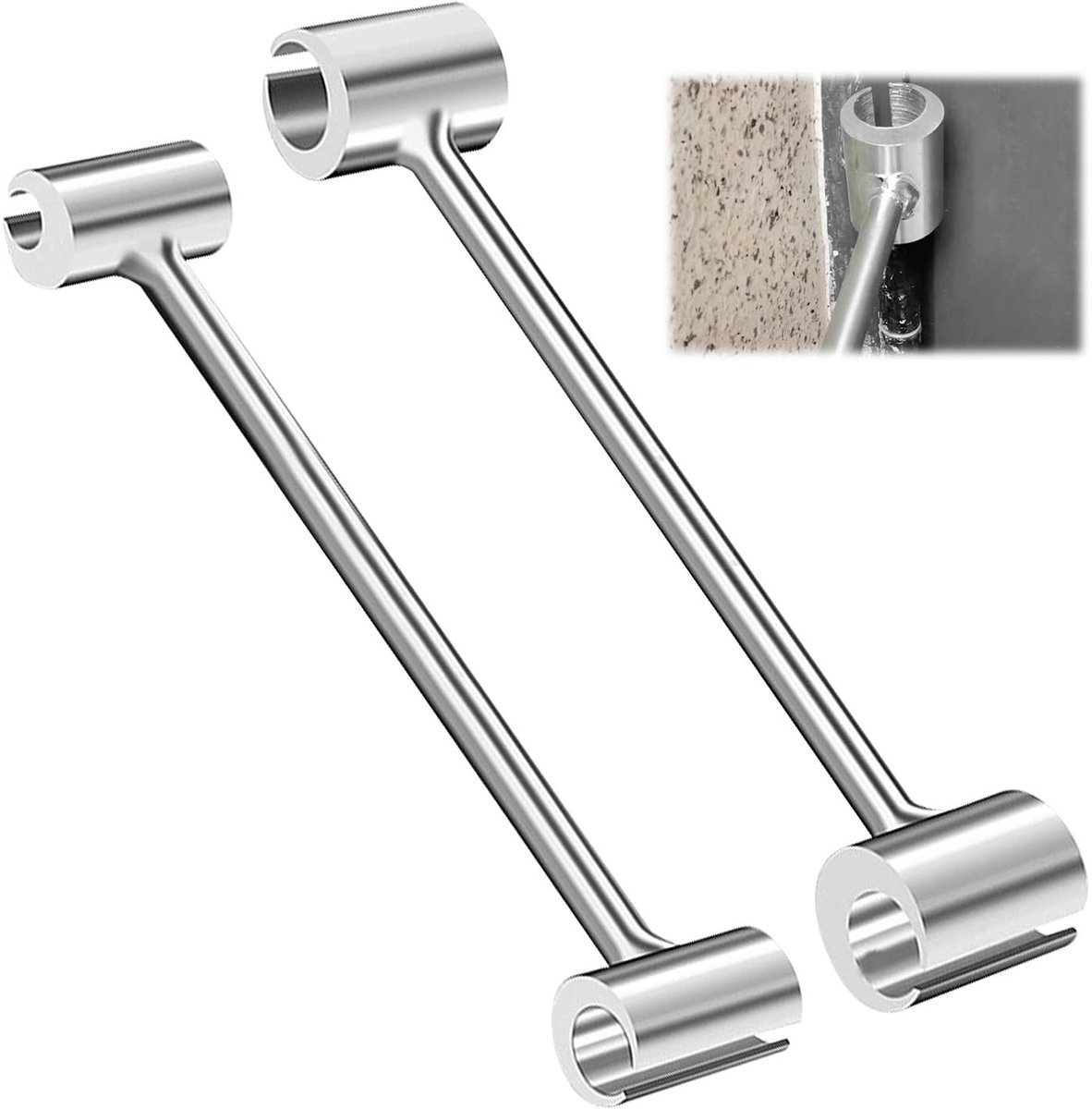 Dailygoods - Dailygoody - Scharnierinstelgereedschap - Deurscharnier Instelsleutel - Eenvoudig te bedienen - Zilver - Verstelbaar - Geschikt voor brandwerende deur